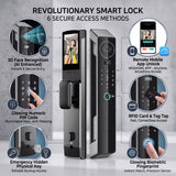 Cerradura inteligente para puerta AeroLock™ Pro con reconocimiento facial 3D, video, pantalla y datos biométricos