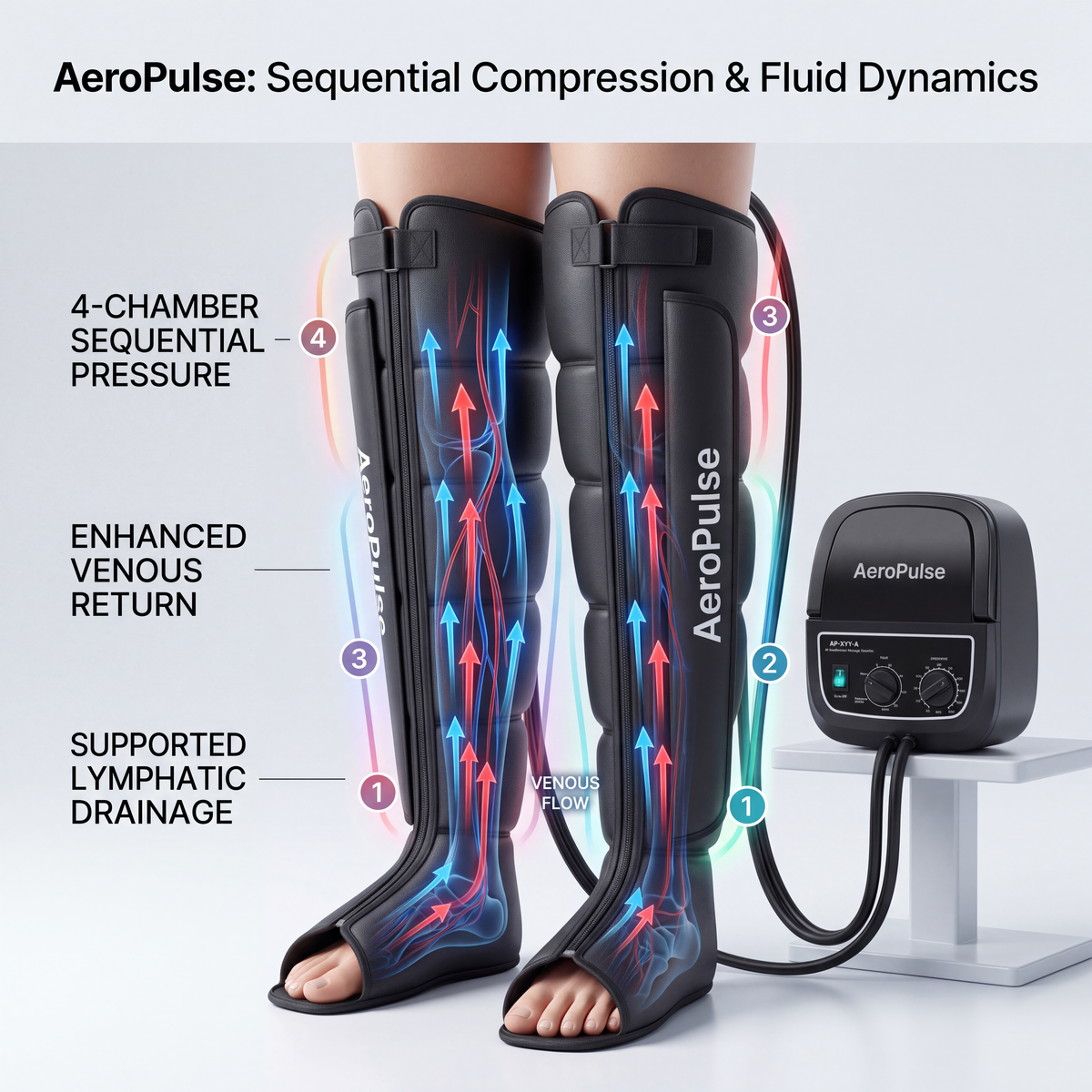 AeroPulse™ Pro Air Compression Leg & Foot Recovery Boots