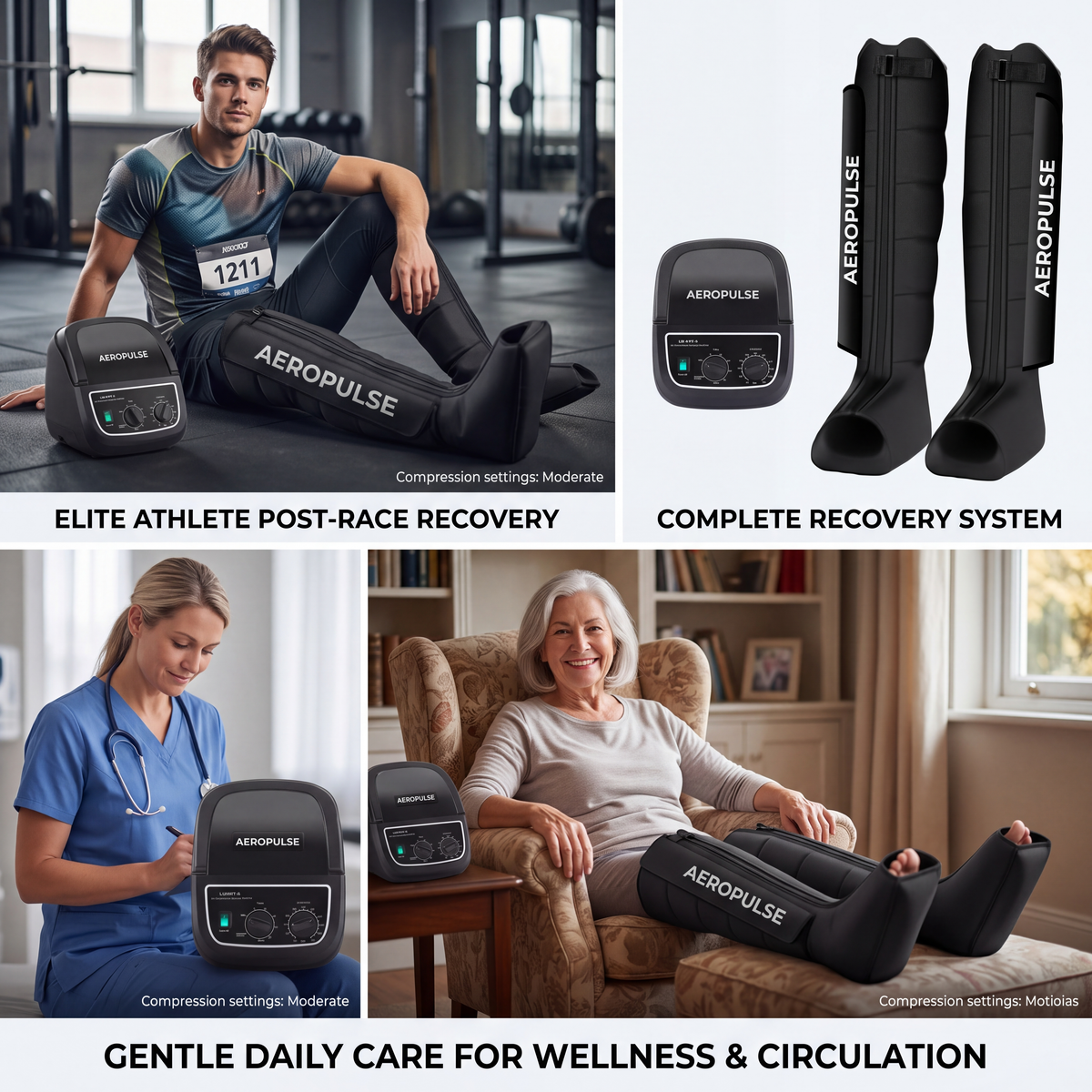 AeroPulse™ Pro Air Compression Leg & Foot Recovery Boots